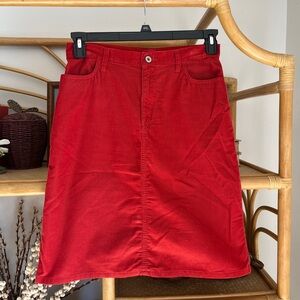 Vintage old navy Red Corduroy Skirt